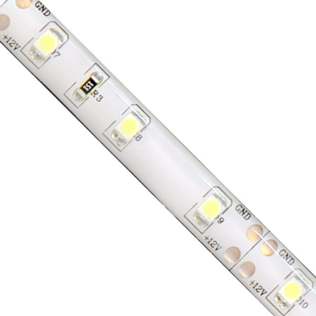 Лента светодиодная SMD3528, IP65, 60LED, белый, 4,8W/метр, 12V, 8*0,22мм, влагозащищенная 10см